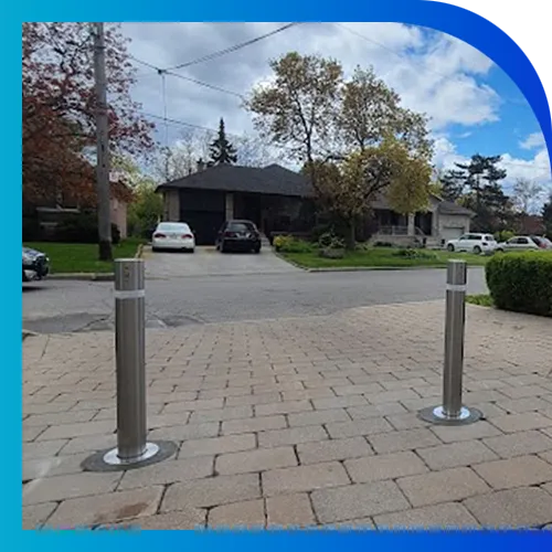 Driveway with 2 Bollards